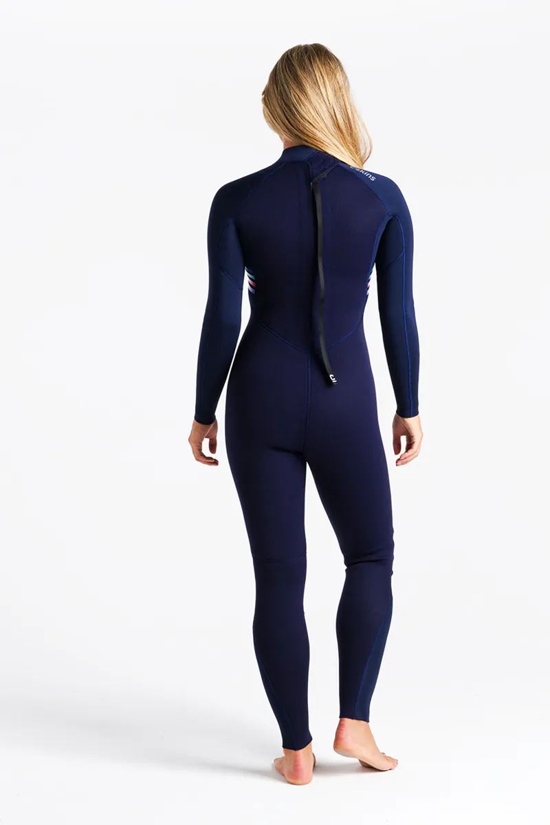 C-Skins Womens Surflite 4/3 Womens Back Zip Wetsuit Slate/Multi-5